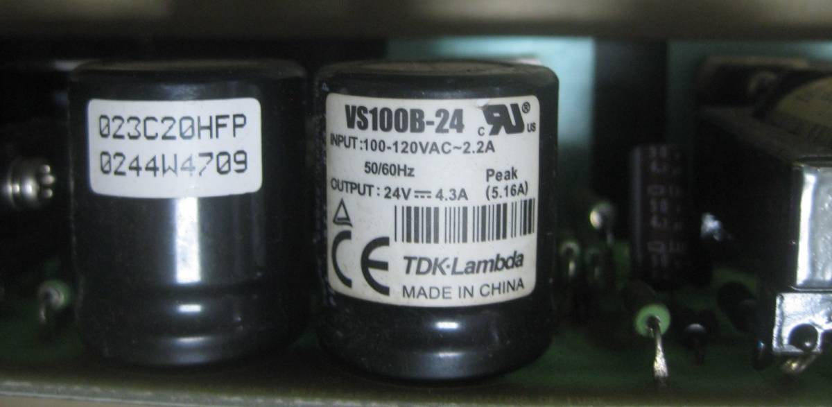 TDK-Lambda VS100B-24 INPUT:100-120VAC-2.2A 50/60Hz OUTPUT:24V 4.3A power supply Junk 