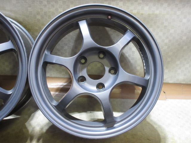 希少!!　程度良好!!　BLACK RACING　ブラックレーシング　16インチ　16X7J+45　5H-114.3　ハブ径約73ｍｍ　4本セット_画像3