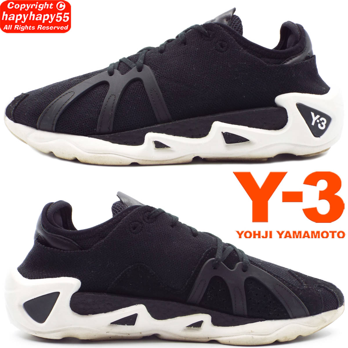 定価5.5万■Y-3 FYW S-97 スニーカー◆ローカット ワイスリー ヨウジヤマモト アディダス コラボモデル サルベーション プライムニット_画像5