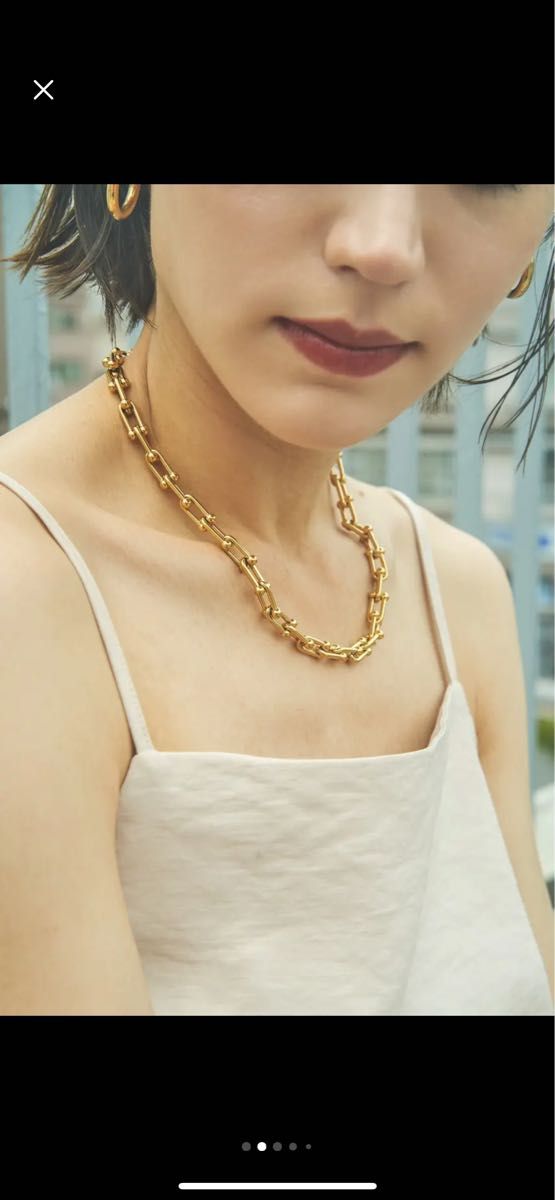 CELINA  316L ball necklace 【GOLD】