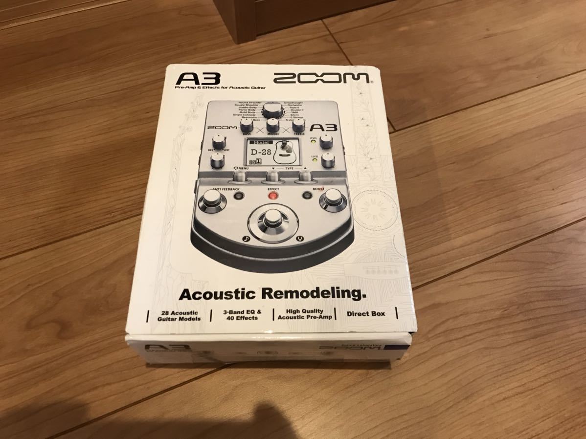 ZOOM A3 アコースティックギター プリアンプ-