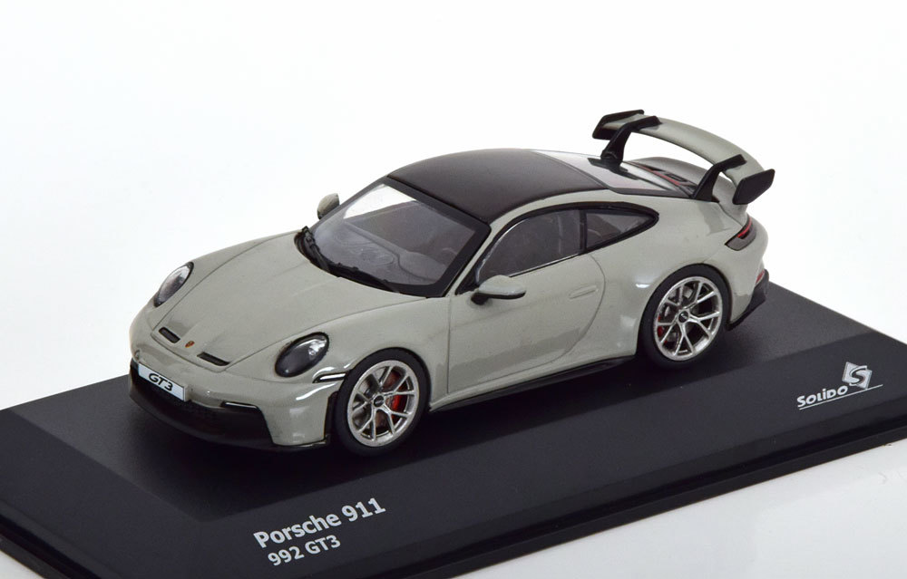 即決★Newソリド1/43ポルシェ911(992)GT3 2021 グレー☆_画像1