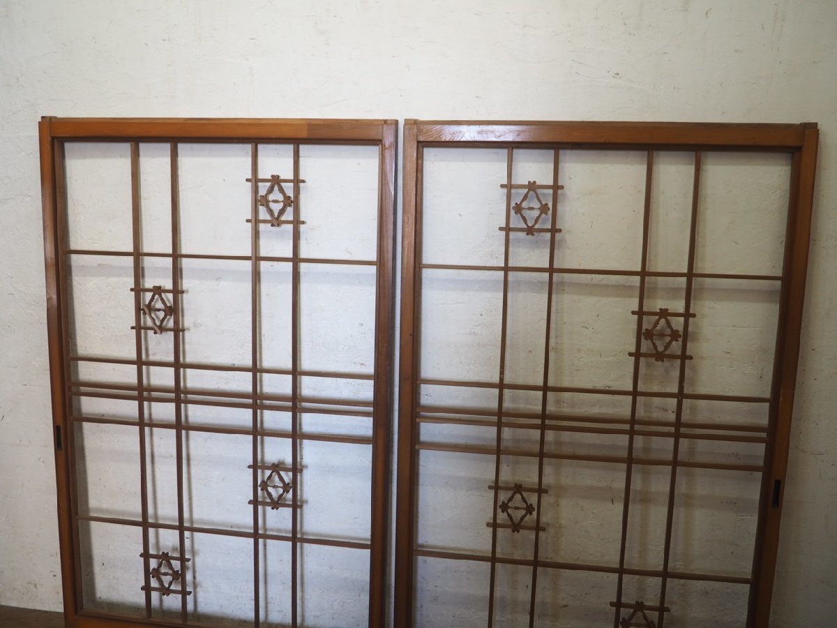 taN0380*(2)[H137,5cm×W87,5cm]×2 листов * замечательный комплект . умение. ретро раздвижные двери shoji дверь * двери раздвижная дверь рама старый дом в японском стиле мир . преобразование интерьер L внизу 