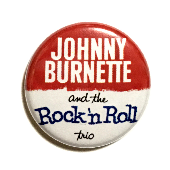 25mm 缶バッジ Johnny Burnette And The rock ’n’ roll Trio Rockabilly ロカビリー Chuck Berry Yardbirds_画像1