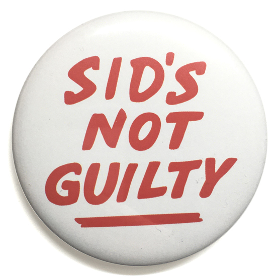 デカ缶バッジ 58mm SID 's Not Guilty Sex Ppistols セックスピストルズ Sid Vicious Punk_画像1