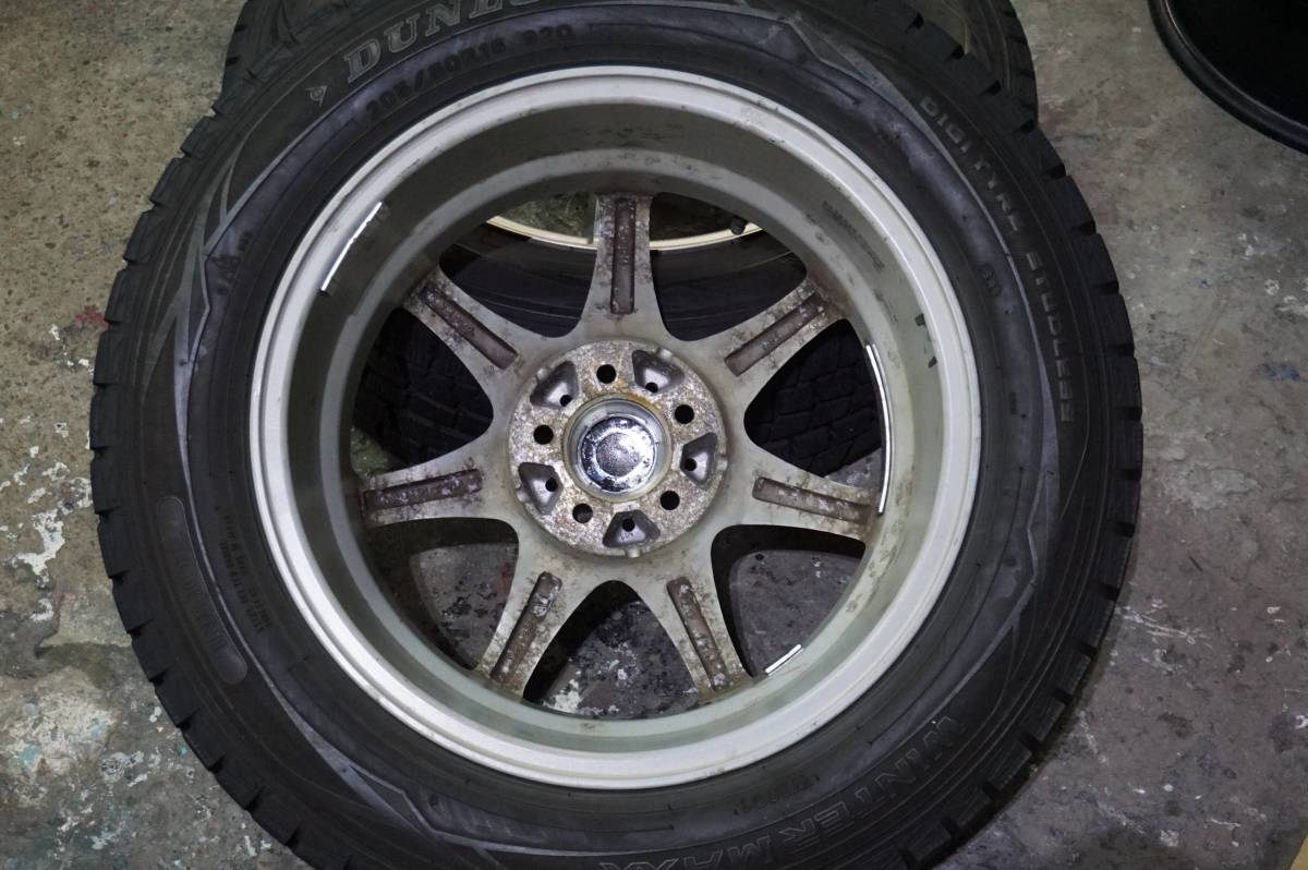 深溝８分～ ダンロップ ウインターマックスWM01 205/60R16 Aida 6.5J +45 PCD100 レガシィ エクシーガ インプレッサ 等 *761s_画像10