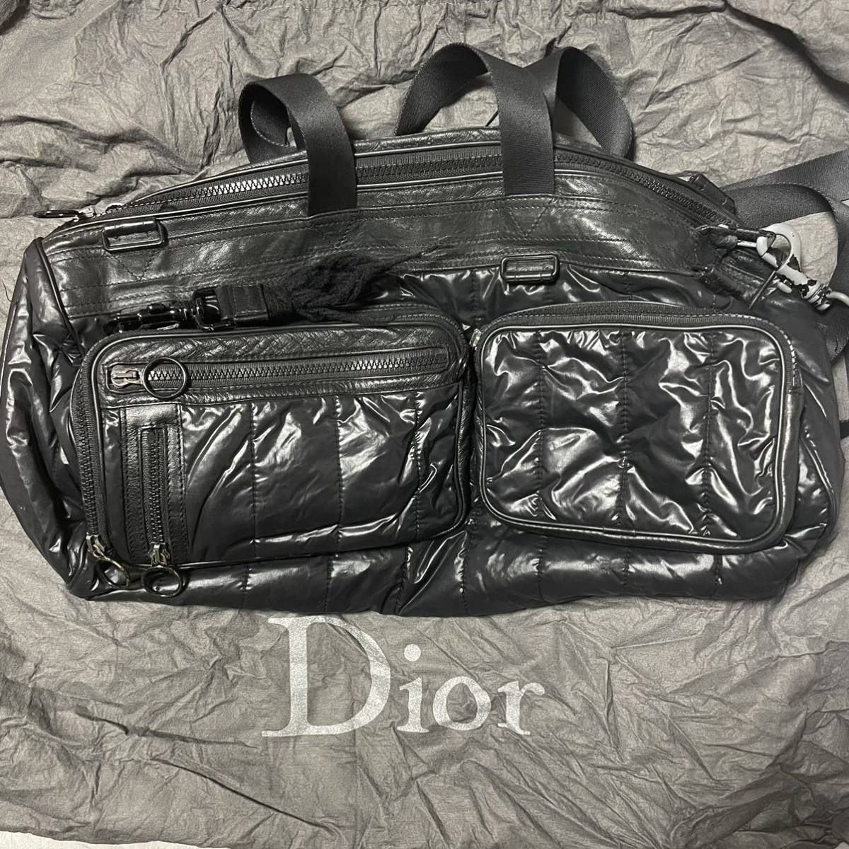 DIOR HOMME ディオールオム deville ボストンバッグ　黒_画像1