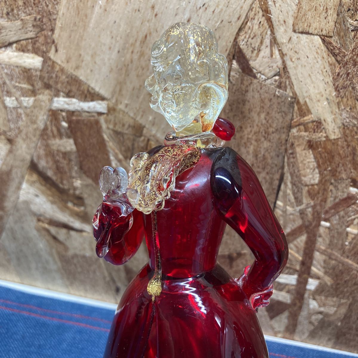 yh7a7gk4様専用 ベネチアンガラス イタリア製 ムラノ 男女 金彩 人形-