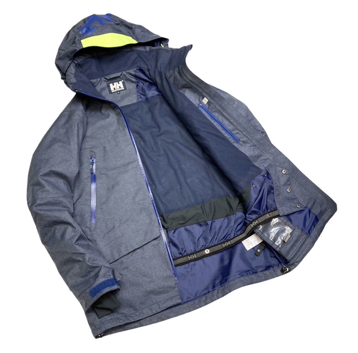 極美品！定価5.5万円 HELLY HANSEN ヘリーハンセン HSE11750 ガンビクファラオジャケット 高機能ヘリーテック マウンテンパーカー 紺/M _画像2