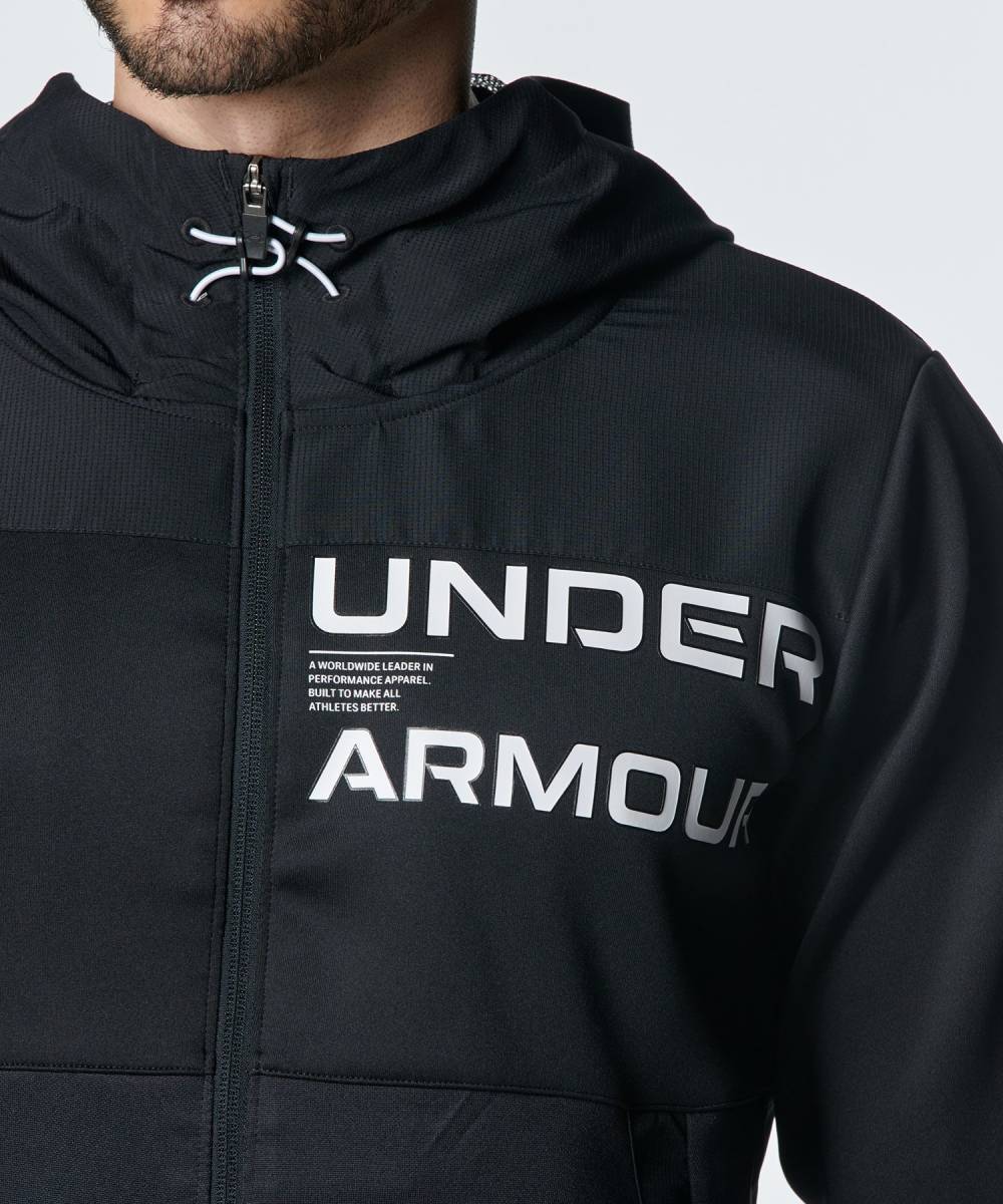 2023年 秋冬モデル 1円～【新品】UNDER ARMOUR　アーマーニット ハイブリッド　上下セット(size：XL color：001) _1381339