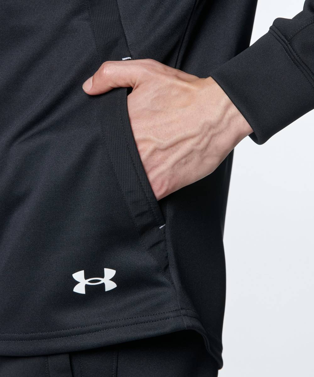 2023年 秋冬モデル 1円～【新品】UNDER ARMOUR　アーマーニット ハイブリッド　上下セット(size：MD color：001) _1381339