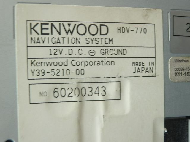 B5387S KENWOOD ケンウッド HDDナビ HDV-770_画像2