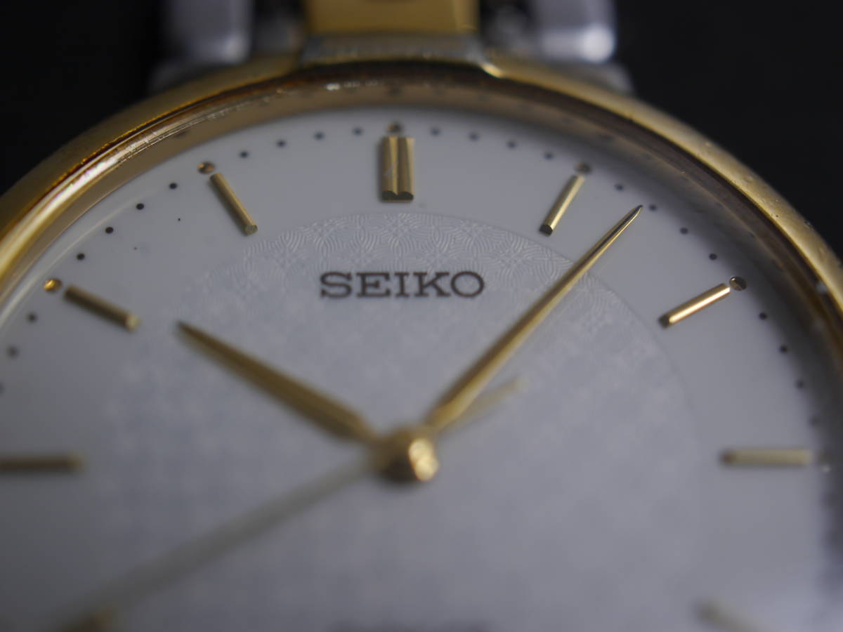  Seiko SEIKO Dolce DOLCE quartz 3 hands Date original belt 5E32-6A80 for man men's wristwatch W184