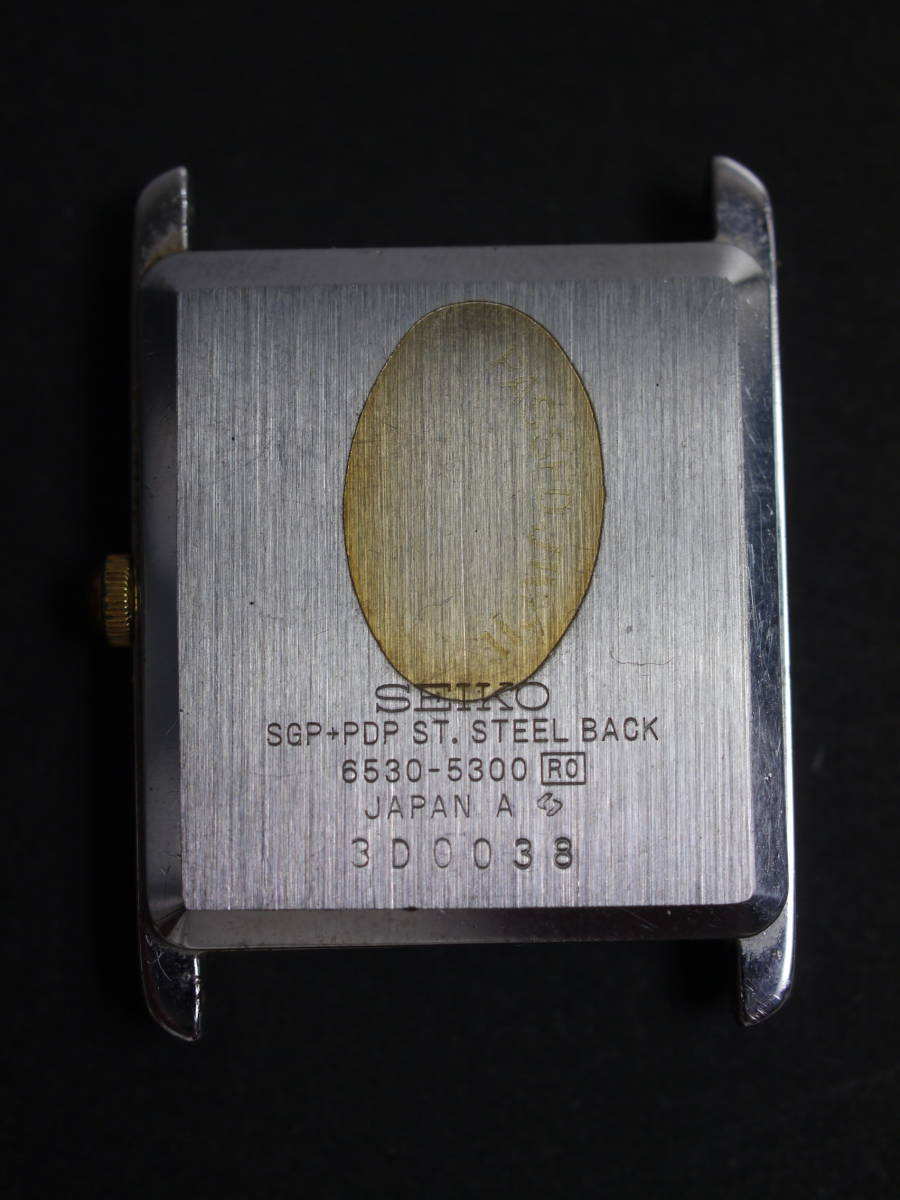 セイコー SEIKO クォーツ 2針 6530-5300 男性用 メンズ 腕時計 W167 稼働品_画像4