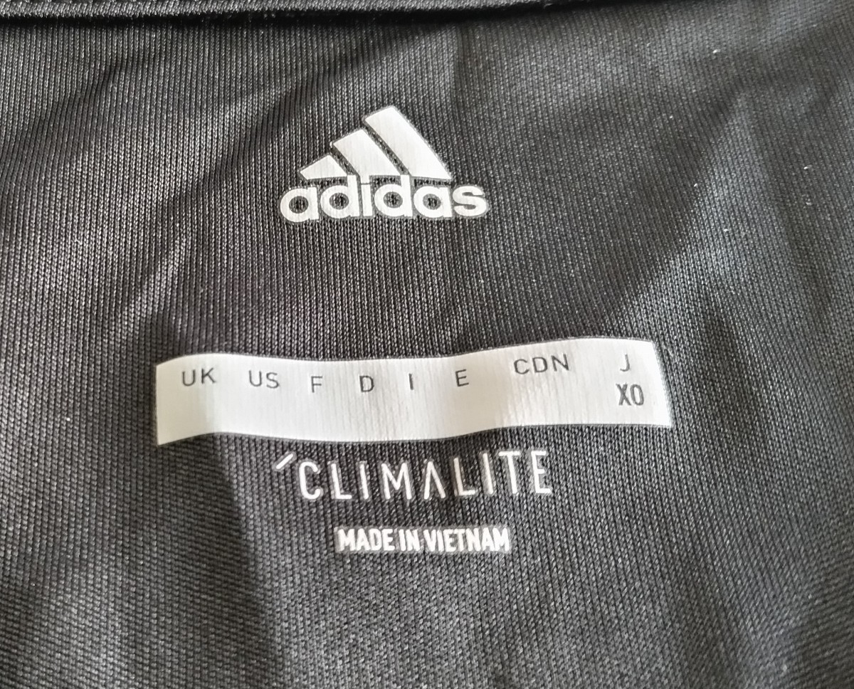 古着 adidas ラグビー プラクティスシャツ XOサイズ(2XLサイズ) 黒 CLIMALITE_画像3