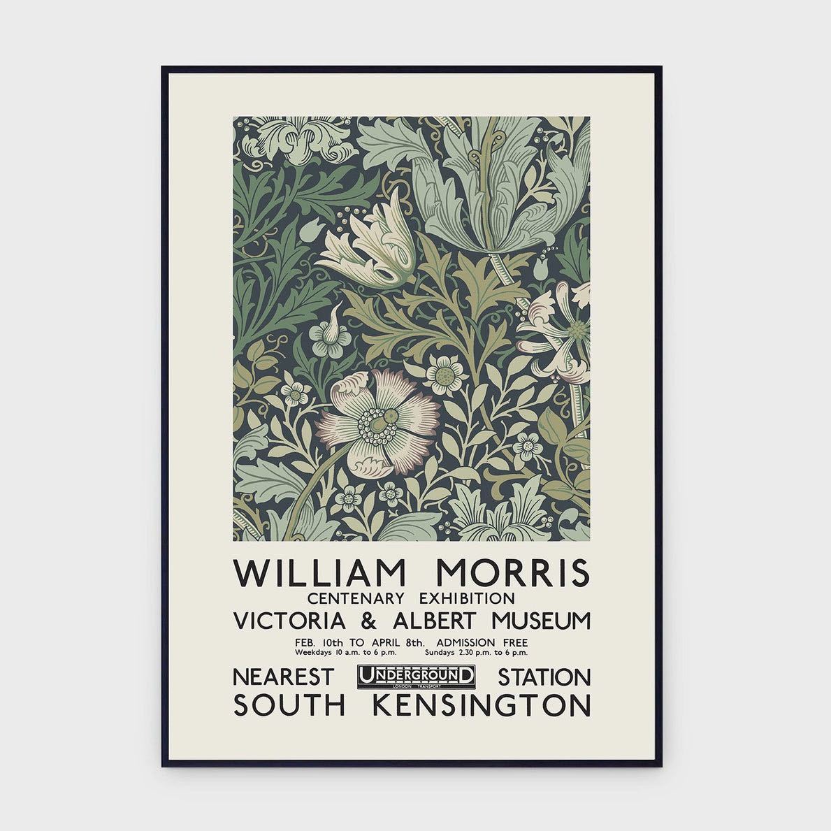 William Morris Victoria & Albert Museum London 1934 展示会 アート 芸術 現代アート ウィリアム・モリス ウォーホル ピカソ ポスター_画像1
