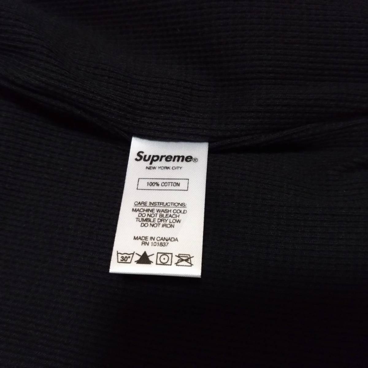 Supreme 17FW【新品】Arc Logo Thermal Zip Up Sweatshirt 黒 アーチロゴ パーカー BOXLOGOステッカー付 _画像9