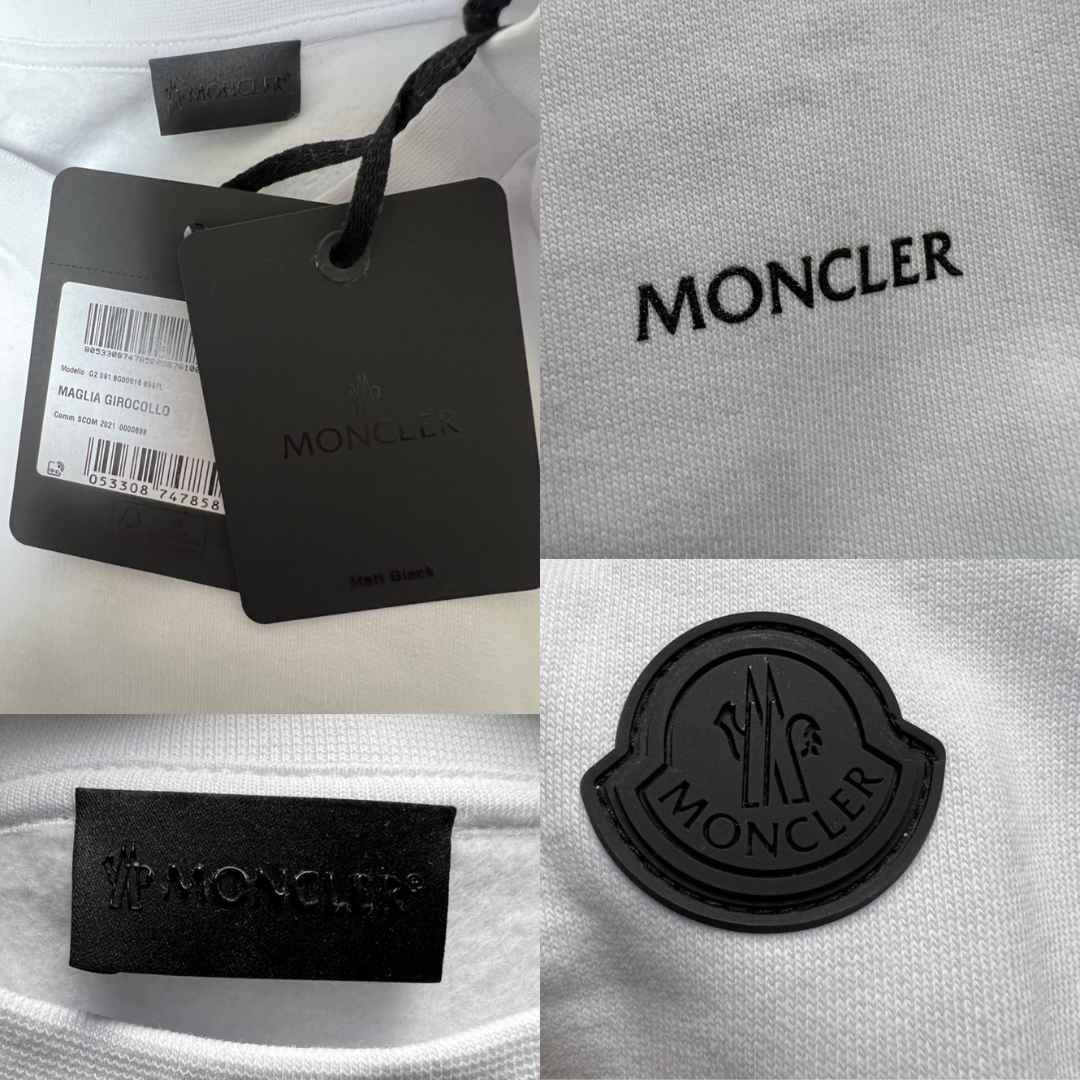 Lサイズ【未使用】MONCLER 3D Graphic print sweatshirt　スウェット 白色 ホワイト色　正規品　◆定価９万円◆　 トレーナー