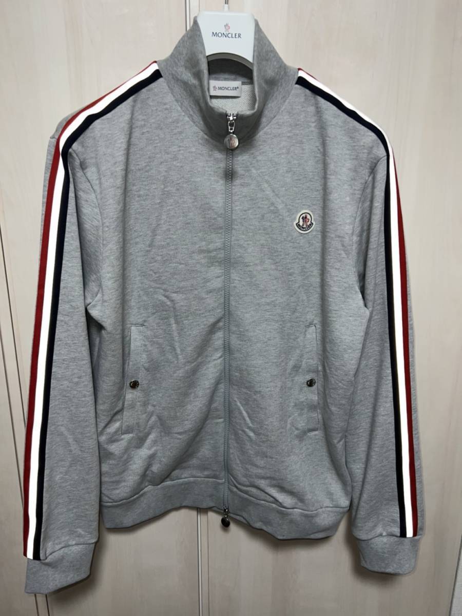 XLサイズ【未使用】MONCLER TRICOT CARDIGANトラックジャケット ジャージ　グレー色　正規品　◆定価11万円◆_画像1