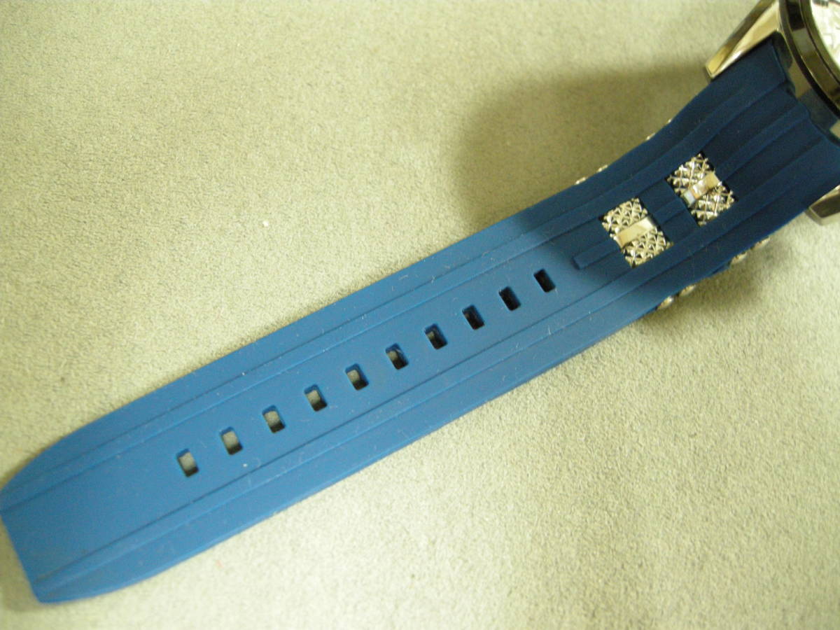 【中古品】テクノス 腕時計 TSM616 クォーツ TECHNOS バンドカラー:ブルー クロノグラフ メンズ_画像5