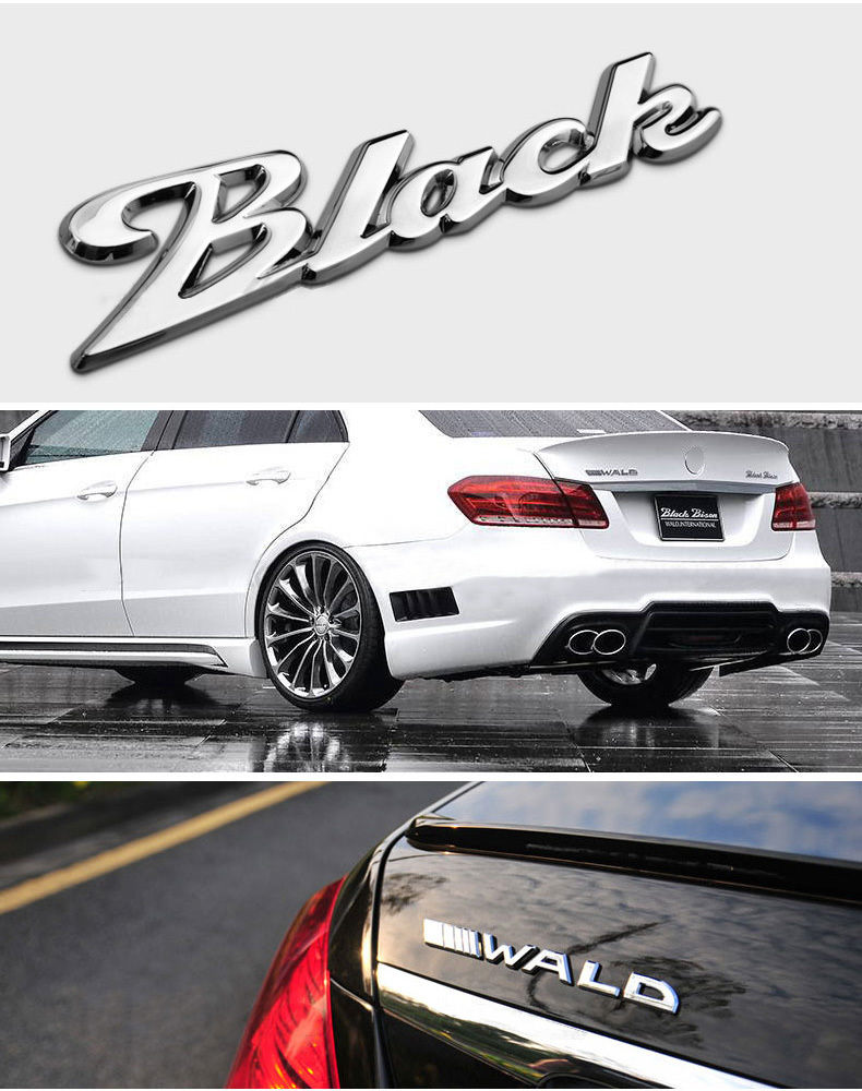 新品 国内発送 WALD ヴァルド ブラックバイソン Black Bisonエンブレムセット シルバー　MercedesBenz メルセデスベンツ _画像3