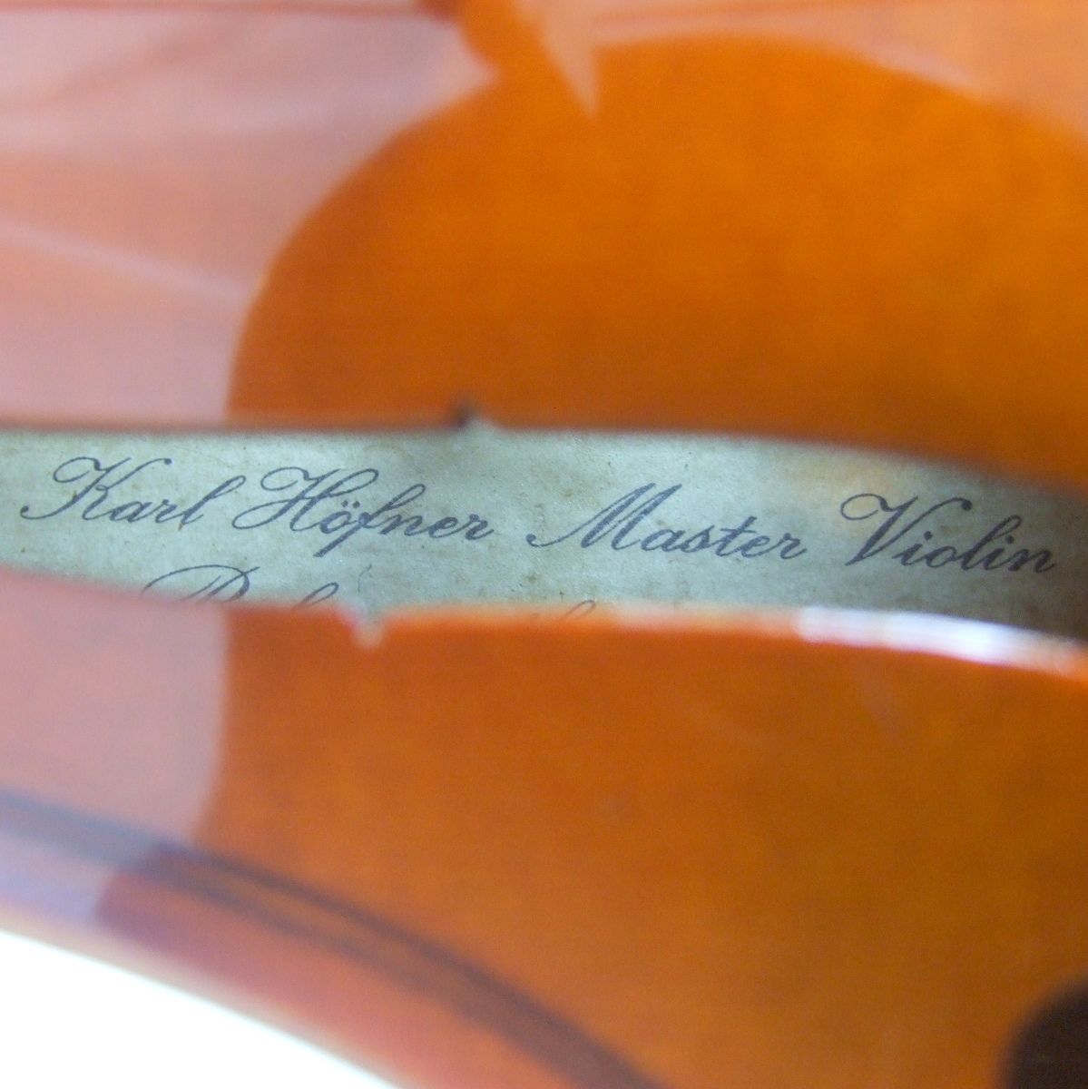 メンテ済 美品セット ドイツ製 カールヘフナー バイオリン 4/4 KH7 1992年製 三角型軽量ケース SUGITO弓 スピリット弦_画像7