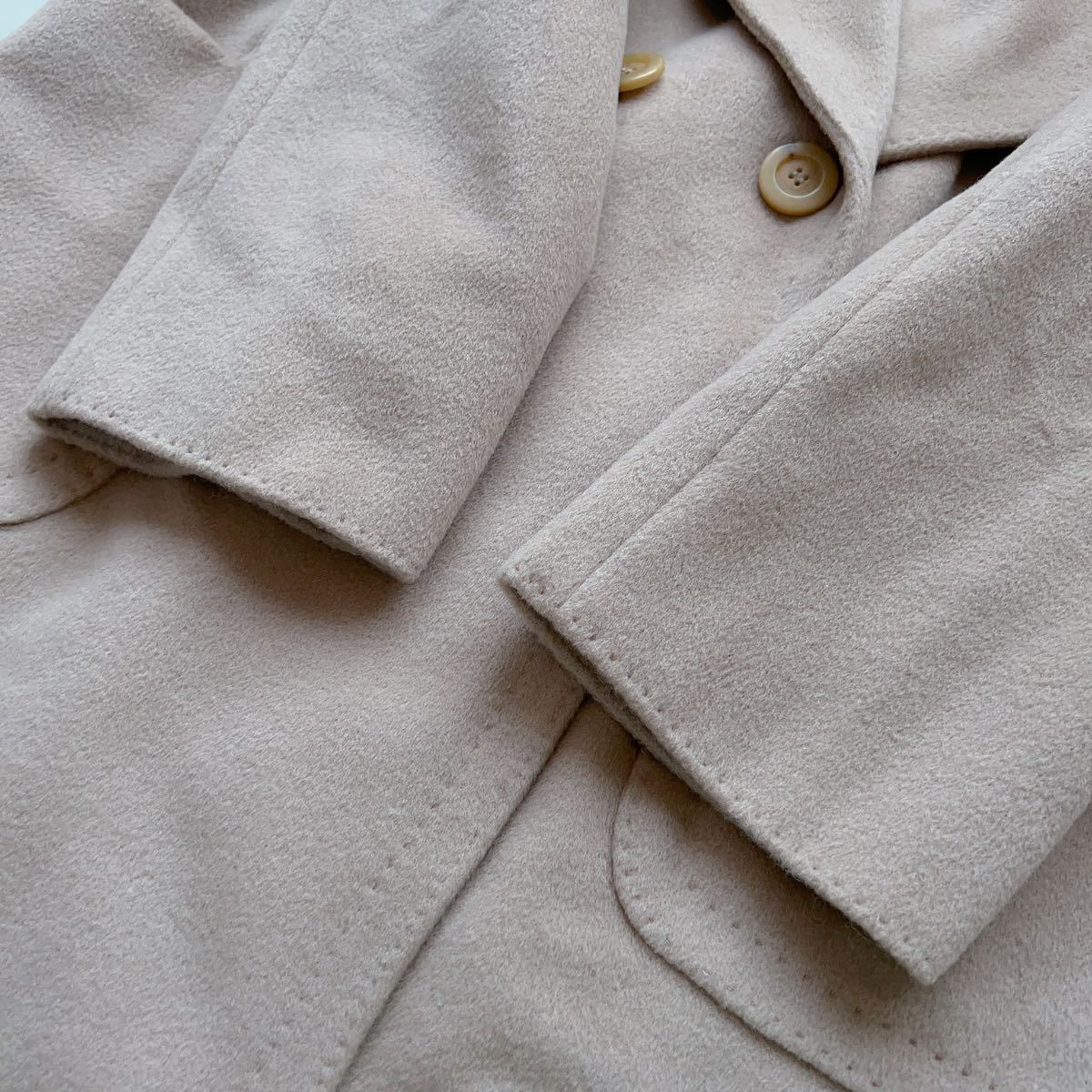 極美品☆マックスマーラ MaxMara 最高級白タグ カシミヤ混 ロング