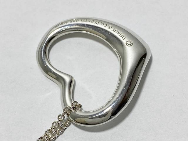 ◎TIFFANY&Co. ティファニー SV925 シルバー オープンハート ラージサイズ ペンダント ネックレス 約9.6g_画像7