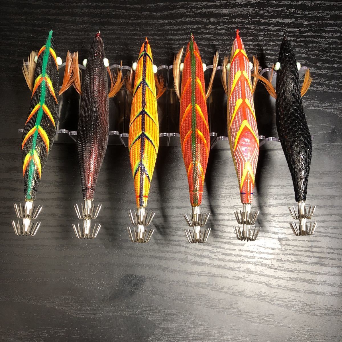 【保管品・中古美品】HAYASHI/林漁具製作所 餌木猿 エギザル 3.5号(Nタイプ×2.NINJA×3.プレミアムネオ×1)合計6本セット エギケース付 _画像9