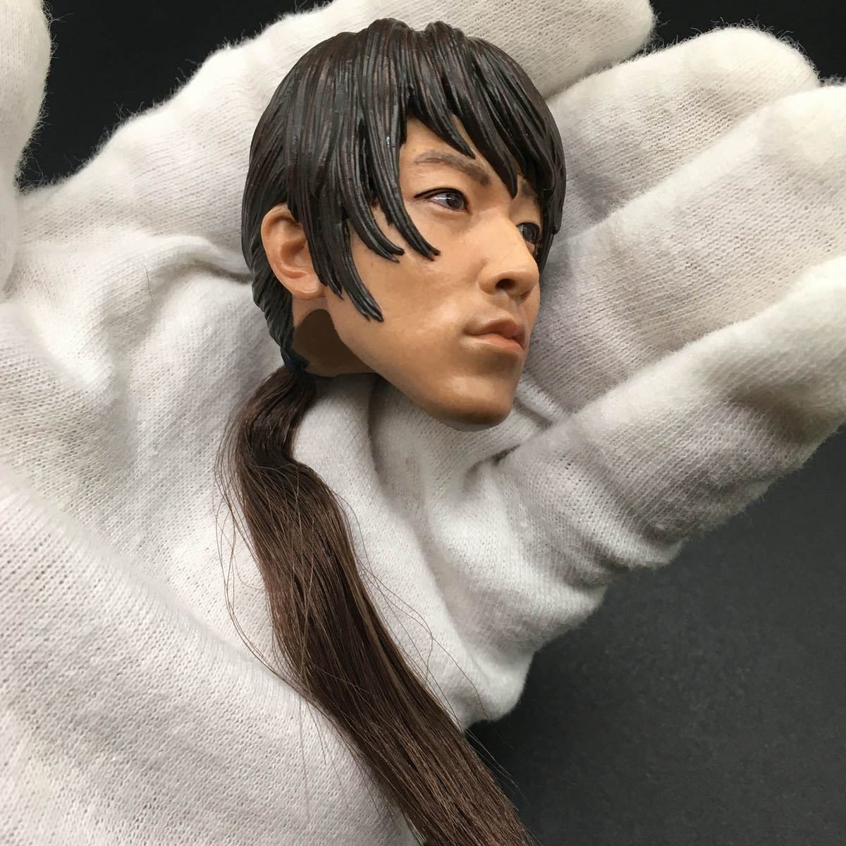 B158 1/6 покрашен head фигурка head TBLeague/Phicen/Jiaou doll HOTTOYS мужчина элемент body соответствует Rurouni Kenshin Sato .B158