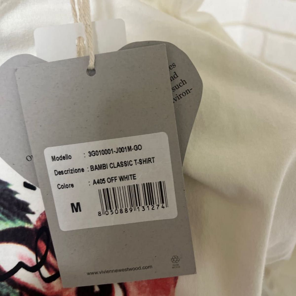 Vivienne Westwood 新品 メンズM オーブ刺繍 バンビ Tシャツ ヴィヴィアンウエストウッド