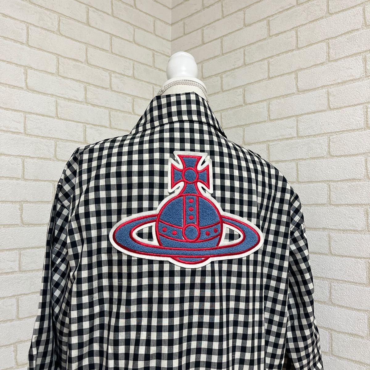 Vivienne Westwood 新品 オーブ ワッペン ギンガムチェック Vivienne Westwood 新品 オーブ ワッペン ギンガムチェック