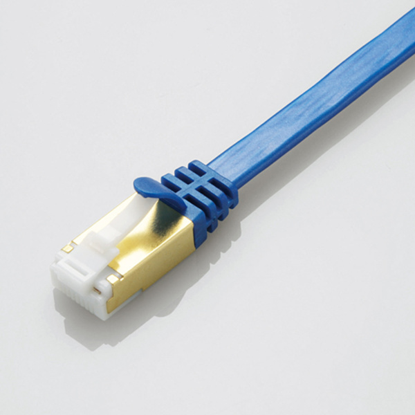 Cat7 основа LAN кабель Flat / ушко поломка предотвращение модель 2.0m незначительный . примерно 2.3mm. кабель . ушко . поломка трудно коннектор используется : LD-TWSFT/BM20