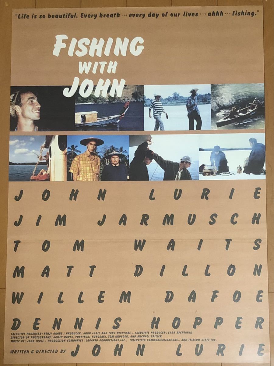 v571 映画ポスター FISHING WITH JOHN ジョン・ルーリー JOHN LURIE JIM JARMUSCH TOM WAITS MATT DILLON DENNI S HOPPER