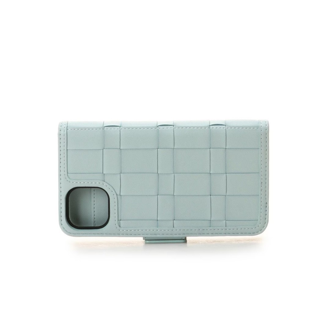 新品 サマンサタバサプチチョイス iPhone13ケース メッシュデザイン ライトブルー スマホケース 手帳型 アイフォン_画像3