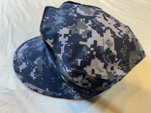 即決 新品未使用デットストック US NAVY放出品 ブルーデジカモCAP WORKING UTILITY SEKRI INK アメリカ製 横須賀よりの画像8