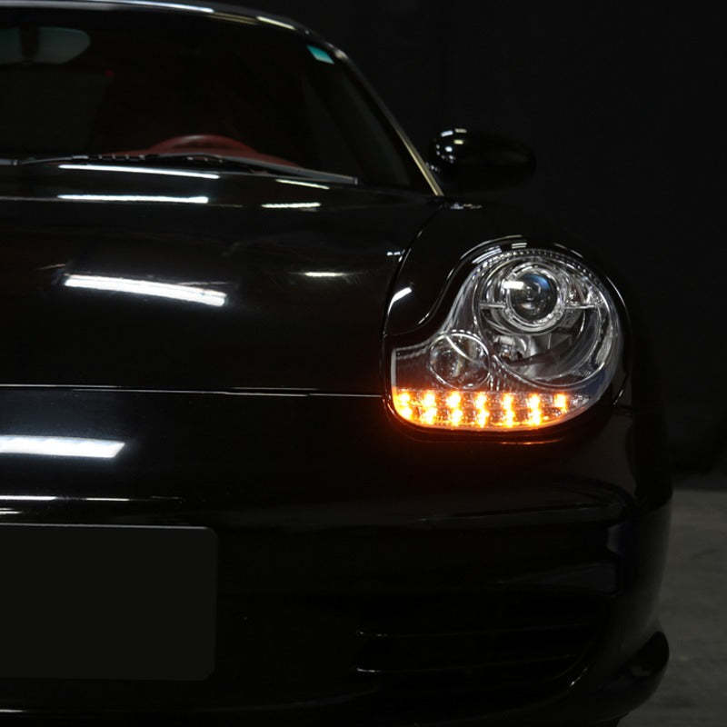 97-04 Boxster Boxster 986 / 97-01 Porsche 996 911 LED Pro jekta head light black 