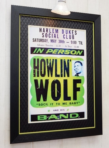 ハウリン・ウルフ/ライブ・ポスター’64 額装/Howlin' Wolf/Chess Records/Vintage Blues/キャデラック・レコード/Blues Art