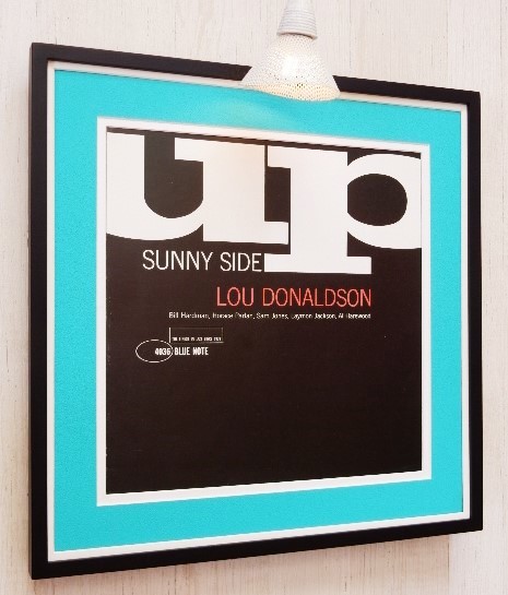 ルー・ドナルドソン/レコード ジャケット 額装/Sunny Side Up/Lou Donaldson/ブルーノート レコード/Blue Note/クールなインテリア/額付