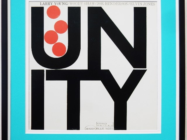 ラリー・ヤング/ジャズ アート 60s/レコード ジャケット・ポスター 額/Larry Young/Unity/ブルーノート・レコード/お店のディスプレイ_画像2