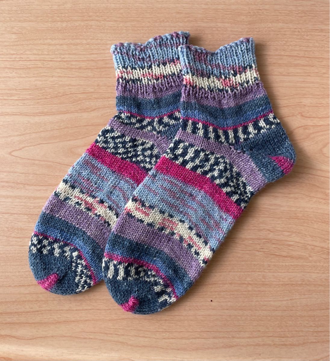 手編みの靴下　オパール毛糸使用　ハンドメイド6