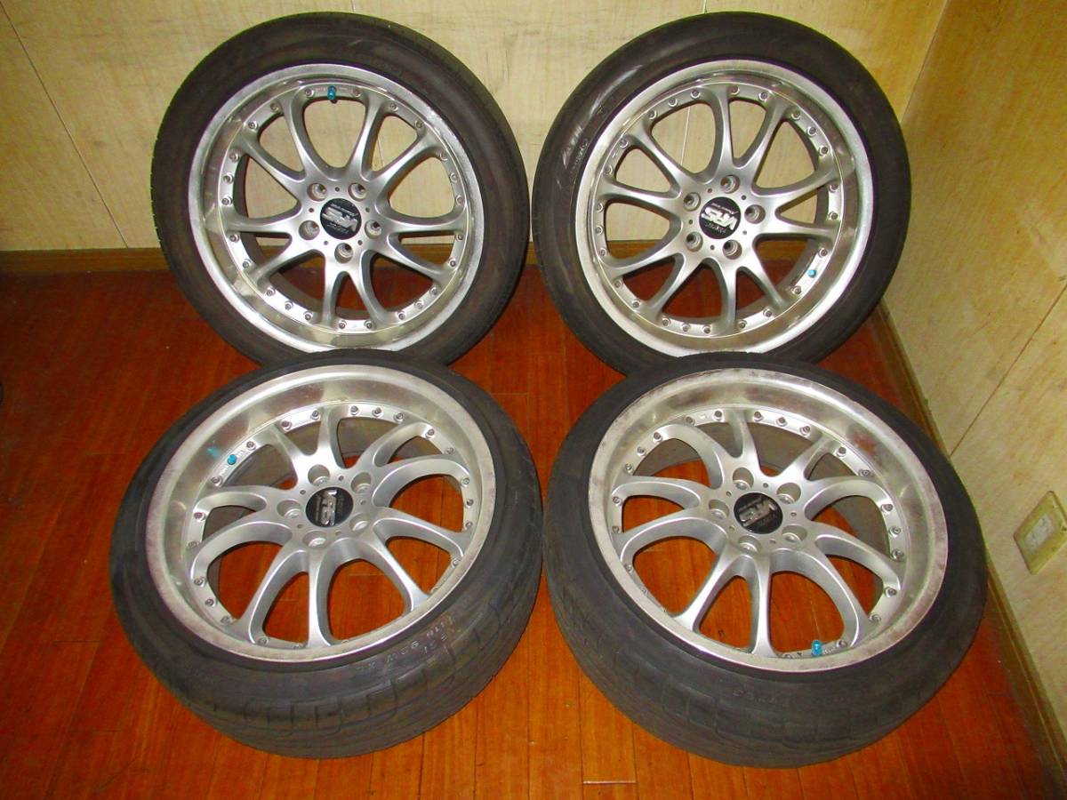 マツダ　RX-8　で使用　社外　VERTEC　VRS MANARAY SPORT 18インチ アルミホイール タイヤ　4本　一台分　セット　225/40ZR18　7.5JJ　＋43_画像2