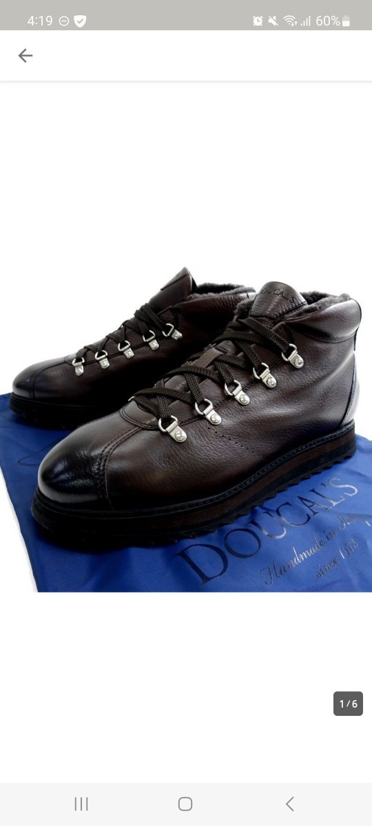 見事な 新品 DOUCAL'S デュカルス ブーツ ブラウン イタリア製