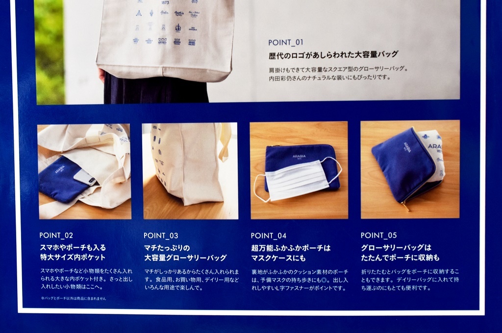 【開封品・未使用品】ARABIA Grocery bag & Pouch BOOK（宝島社）_画像5