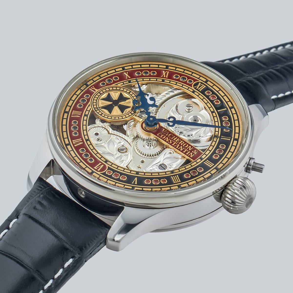 アンティーク Marriage watch VACHERON & CONSTANTIN 懐中時計をアレンジした 48mm のメンズ腕時計 半年保証 手巻き_画像4