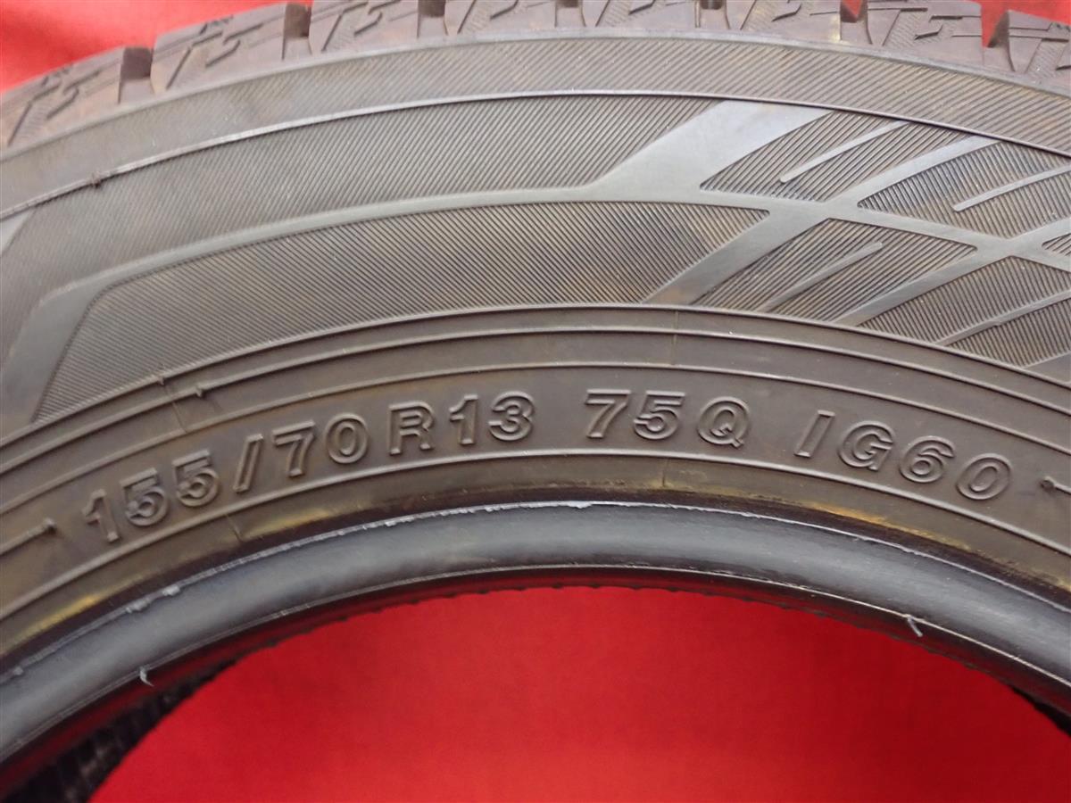 単品スタッドレス1本 《 ヨコハマ 》 アイス ガード 6 IG60 [ 155/70R13 75Q ] 9.5分山★ エブリィ バモス ミニカ マーチ プレオ stati13_画像10