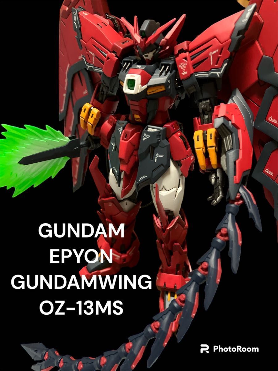 出品本日まで】ガンプラ RG ガンダムエピオン 塗装完成品 デカール付属-