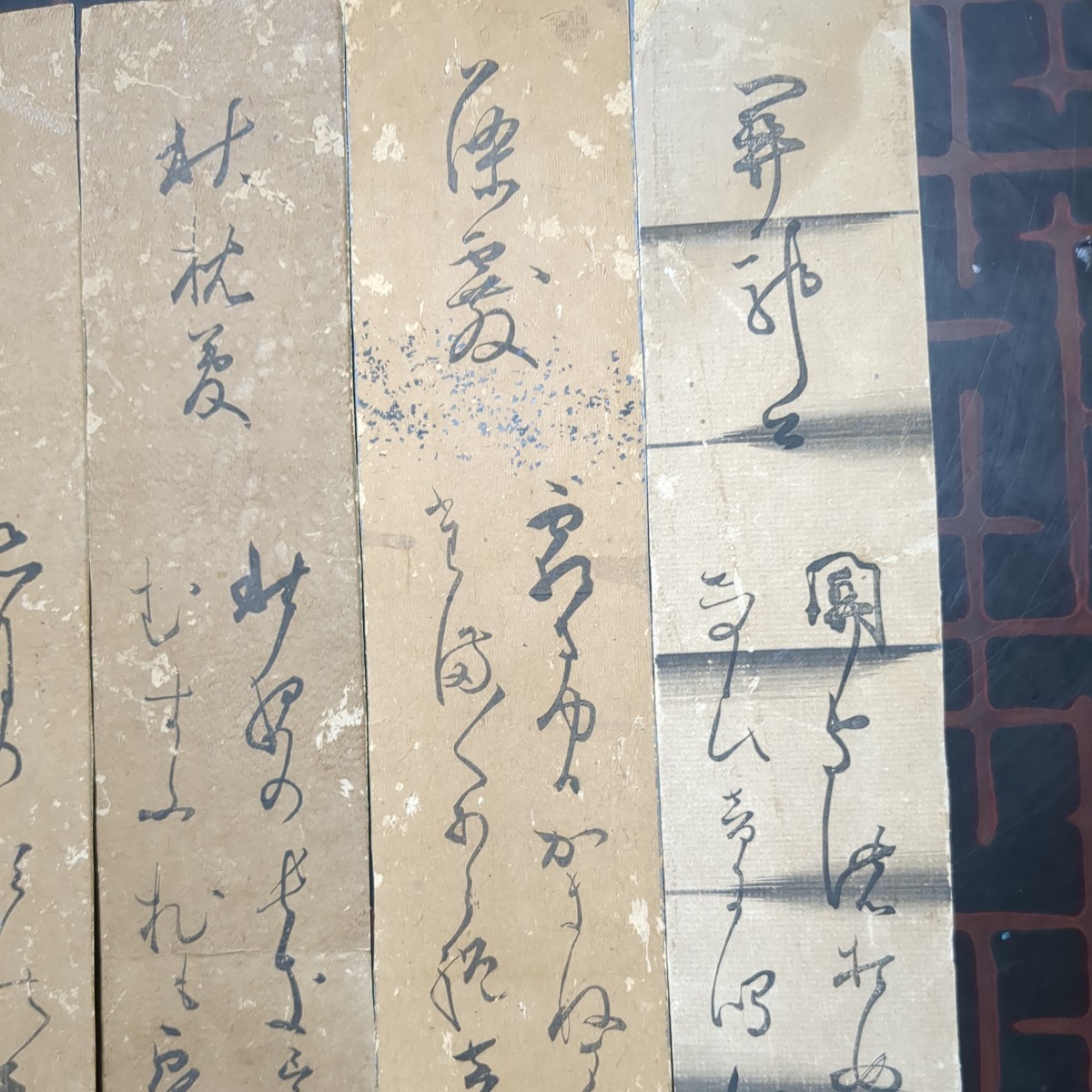 [短冊真作:香川景樹.書,和歌6枚],歌人桂園派創始者御歌所和歌古今集しらべ説長門介肥後守鷹司家大徳寺家出仕名鑑載鳥取藩士出江戸期_画像2