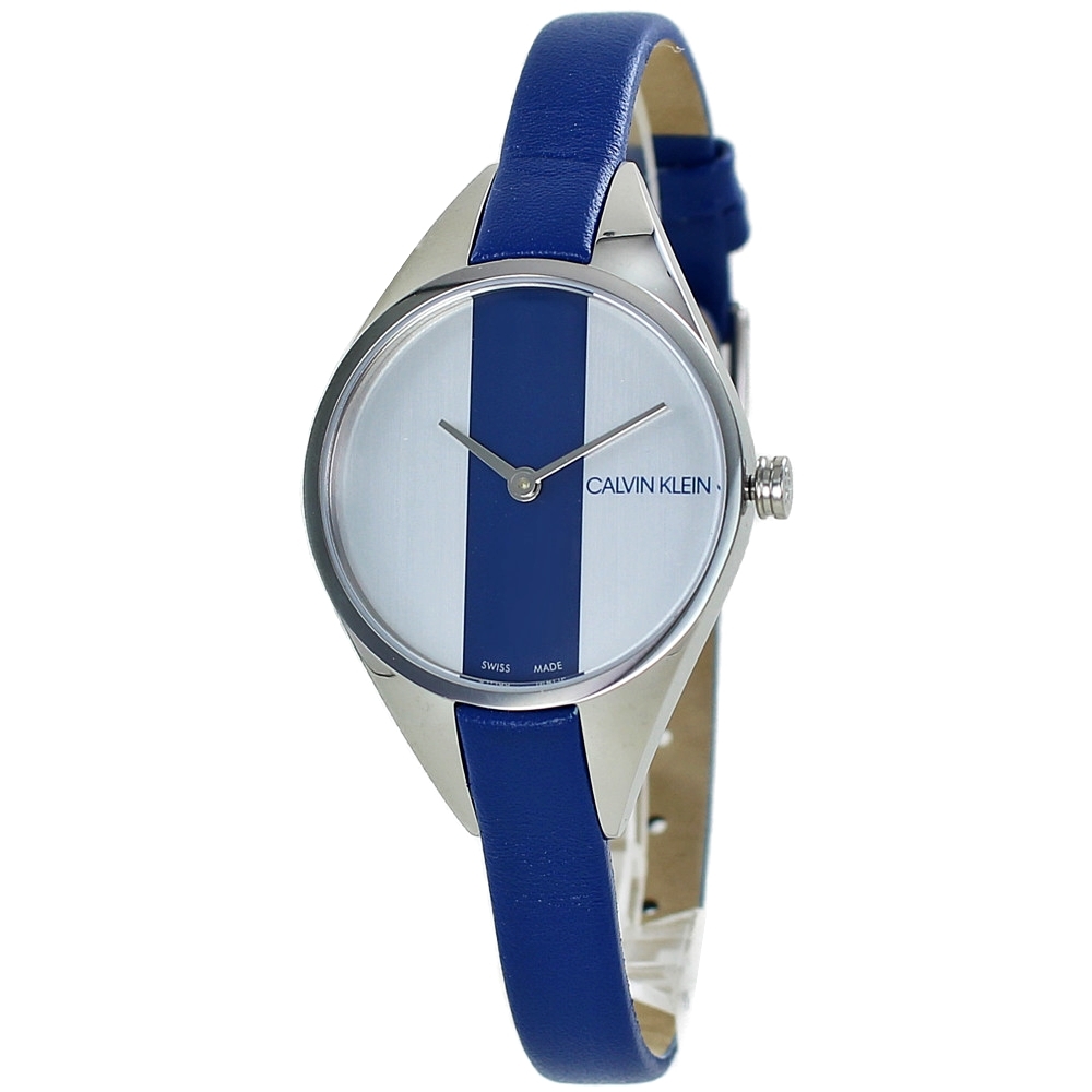 カルバンクライン 腕時計 レディース おしゃれ シンプル 青い時計 革ベルト 女性 誕生日プレゼント クリスマス プレゼント