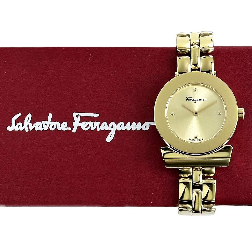 日本製 サルバトーレフェラガモ ガンチーニ レディース 腕時計